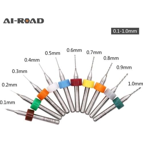 10pcs Mini Drill Bit Set PCB Drilling Bits For SMT CNC Print Circuit Board Power Tool Tungsten Carbide Micro Instrument Tools