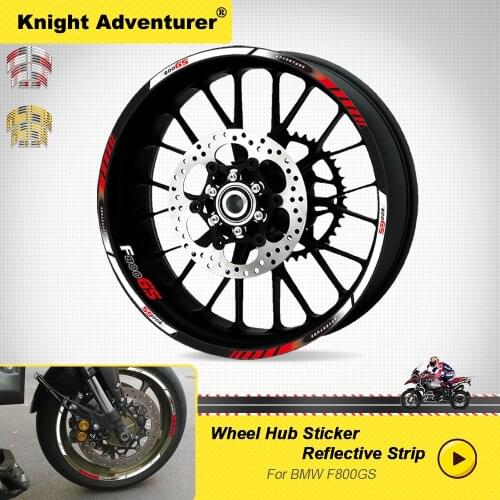 12 X Thick Motorcycle Wheel Sticker Waterproof Reflectives Rim Tire Sticker Protection Decals For BMW F800GS f800 gs f 800gs