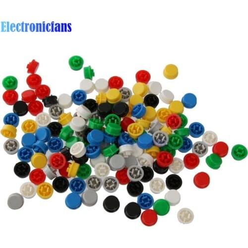 140Pcs Round Tactile Button Caps Kits 9.58*5.1mm for 12*12*7.3mm Micro Tact Switch For Arduino