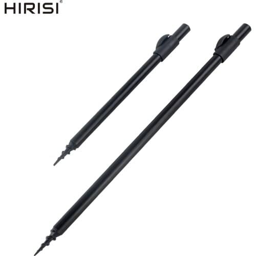2 x Carp Fishing 45-80cm Bank Sticks Rod Support Telescopic Banksticks