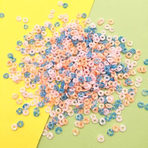 50g/lot Circle Slices Addition Charms For Fluffy DIY Supplies Polymer Clear Clay Sprinkles Toys Putty Nail Art 5mm