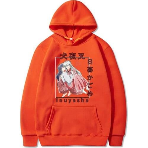 Anime Inuyasha Hooded Casual Sweatshirts Unisex Harajuku Sport Pullovers Womens Hoodies Men Colthing Tops