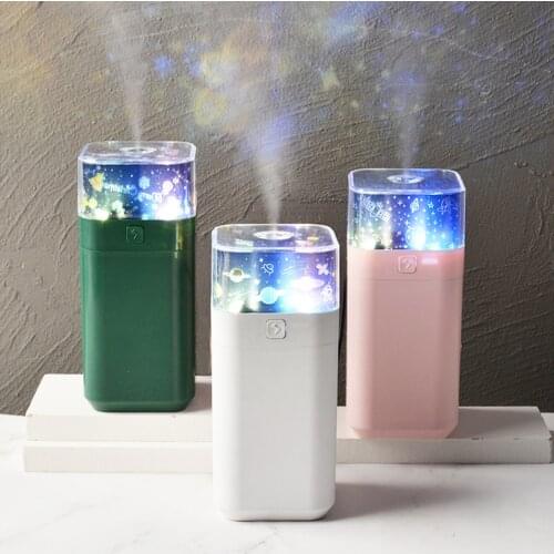 Aromatherapy Air Humidifiers Diffuser For Home Bedroom Aroma Essential Oil Diffuser w/ LED Projection Light for Office Baby Room