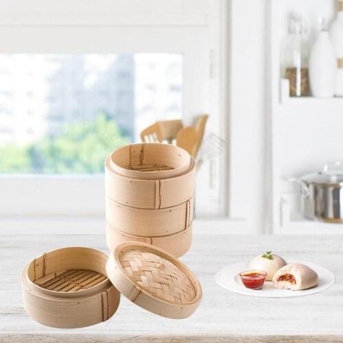 Bamboo Steamer Kitchen Hen Cooking Tools Taro Buns Dumplings Dessert Lotus Leaf Rice Steamer