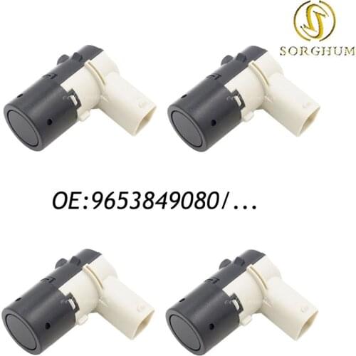4PCS Parking Sensor PDC 9653849080 7701062074 For Renault Clio Espace Scenic Laguna Megane Saab 9-5 Mini Cooper 550, R52, R53