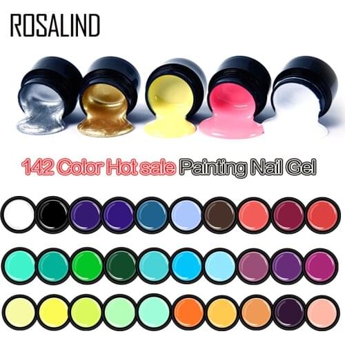 ROSALIND Nail Painting 5ML Long-Lasting Shinnying Gel Lacquer Vernis UV Gel Nail Polish Design Manicure Colorful Gel Varnish