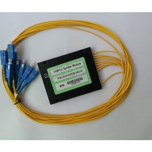Hot Sale 3.0mm 1x8 ABS Box Module Type SC/PC Connector Fiber Optical PLC Splitter