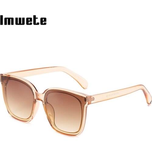 Imwete Square Oversized Sunglasses Women Luxury Brands Gradient Sunglass Men Vintage Black Sun Glasses Shades Mirror