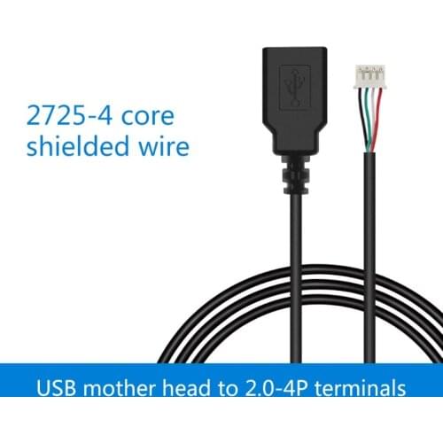 Female USB 2.0 - 4 Pin Wire Data Transmission Extension Cable Cord Power Supply Connector 20CB