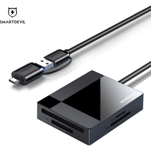 SmartDevil Card Reader USB 3.0 All In One Type-C SD TF CF/MS Compact Flash Smart Memory Card Adapter USB OTG SD Card Reader
