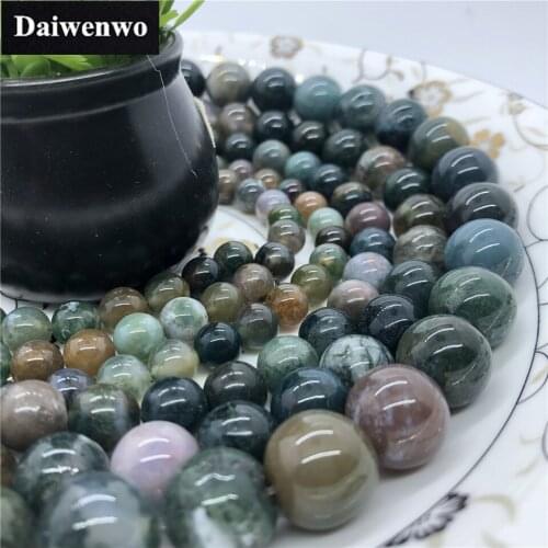 India Agate Beads 4-14mm Round Natural Loose Stone Achate Bead Diy for Necklace
