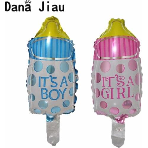 MINI its A Boy & Girl Baby Feeding Bottles Foil Balloons Kids Birthday Gifts Party Decoration Balloon Supplies