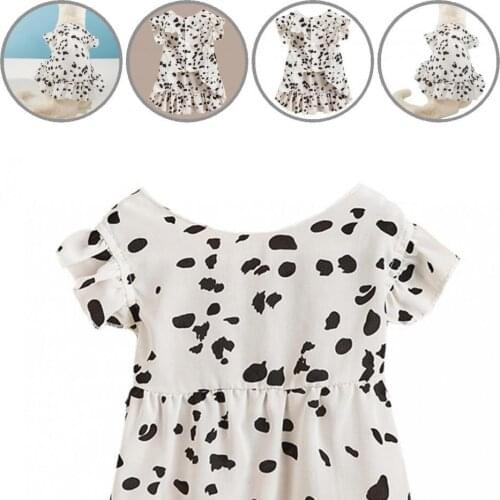 Short Sleeve Lovely Fashion Puppy Dress Pet Clothes Unisex Dog Skirt Non-shrink Puppy Costume