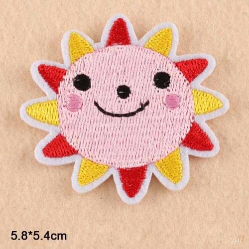 Cartoon Pineapple With Glasses Flower Sun Bee Iron On Embroidered Clothes Patches For Clothing Stickers Garment Wholesale