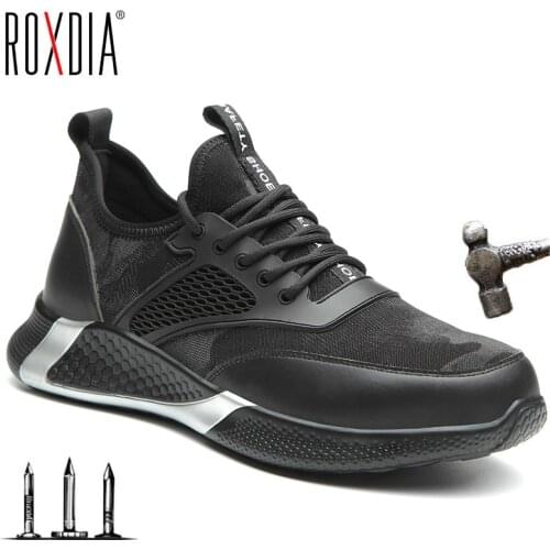 Drop shipping men safety shoes steel toe cap Ultralight breathable work sneakers casual industrial plus size 39-48 brand RXM258
