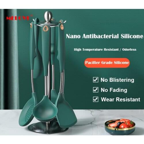 Silicone Spatula Set Cooking Utensil Set 7pcs Heat-Resistant BPA-Free Eggs Pancakes Non-stick Cookware Kitchen Gadget Sets