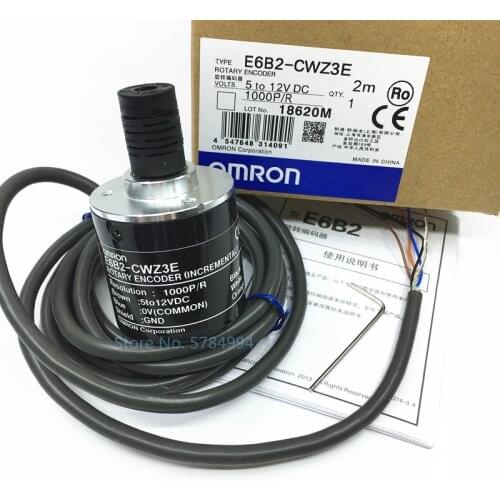 E6B2CWZ3E OMRON Rotary Encoder E6B2-CWZ3E 2500 2000 1200 1024 1000 500 400 360 300 200 100 60 30 20 10P/R DC5V~12V Voltage input