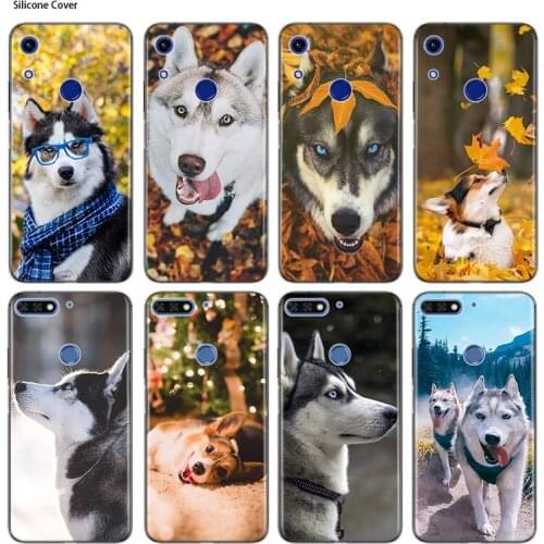 Husky Puppy Dog Silicone Cover For Honor 8 8A Prime 8X MAX 8C 8S 7A 7C 7S Play 3E V9 Pro Transparent Phone Case