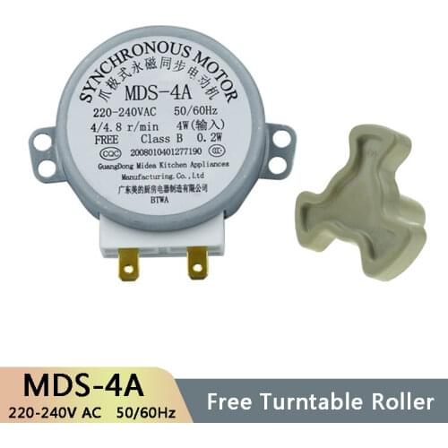 MDS-4A AC220-240V 4/4.8RPM Micro Turntable Synchronous Tray Motor Microwave Oven Accessories Spares Parts Core Coupling Clutch
