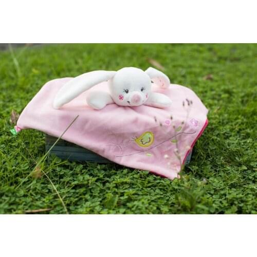 Accompanies The Rabbit Pink Rabbit To Pacify The Towel, The Saliva Towel Appease Pacify The Baby Puzzle Toy