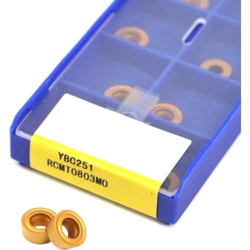 10PCS RCMT0803MO RCMT10T3MO RCMT1204MO YBC251/YBC252 high quality carbide CNC lathe turning inserts suitable for stainless steel
