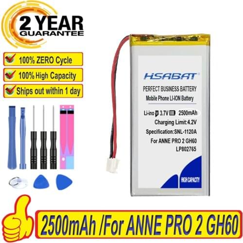 Top Brand 100% New 2500mAh LP402764 Battery for ANNE PRO 2 GH60 POKER2 Obins RGB Wireless Mechanical keyboard Batteries
