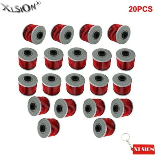 XLSION 20Pcs Oil Filters For Kawasaki KSR110 KLX140L KLX110L KLX125 KL250 KL250 KLX300R Polaris Predator Outlaw 500 ATV