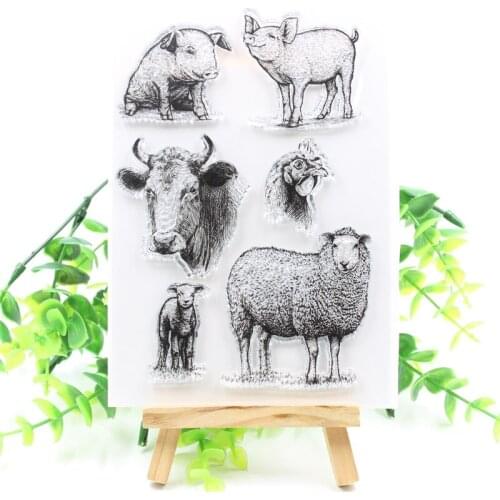 YPP CRAFT Animals Transparent Clear Silicone Stamps for DIY Scrapbooking/Card Making/Kids Fun Decoration Supplies 258