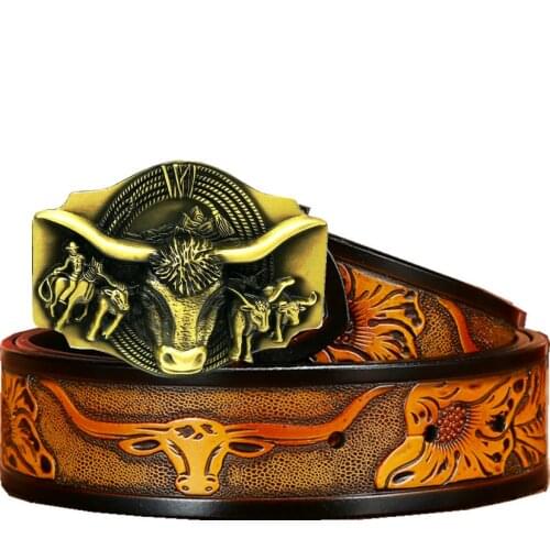 Western Cowboy Zinc Alloy Classic Texas Longhorn Attitude Clasp