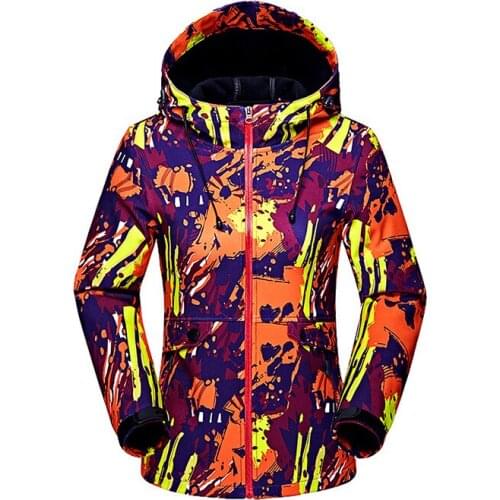 Women Warm Hiking Waterproof Jacket Rain jacket Women Coats Breathable Fleece Hiking Camping Jacket