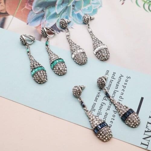Rhinestone Earrings Popular Pretty For Women Vintage Wedding Party Accessories