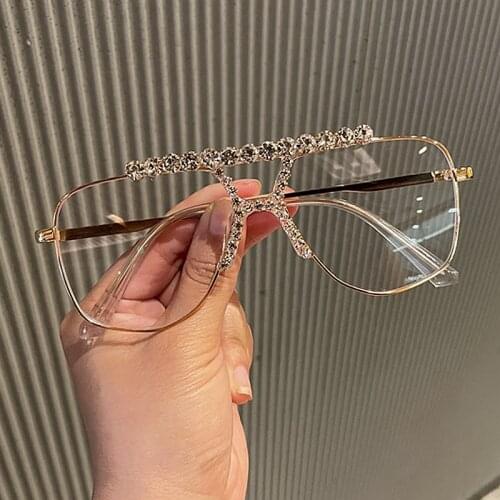 Oversized cat eye Women Sunglasses Gold Frame Rhinestone Sun glasses vintage Frame Glasses Mans eyegalsses Gafas De Sol