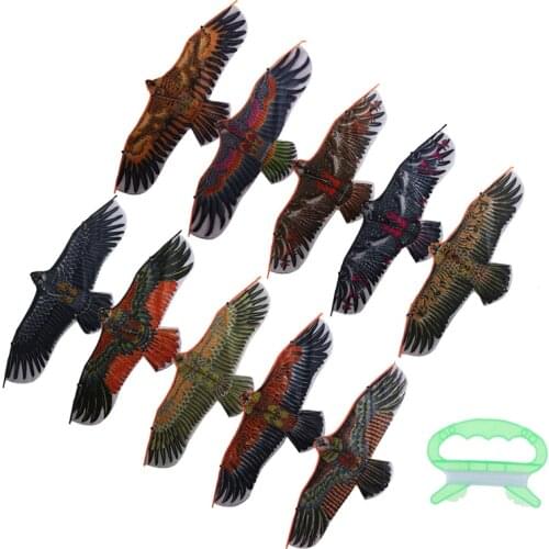 1.1m Flat Eagle Kite With 30 Meter Kite Line Children Flying Bird Kites Windsock Outdoor Toys Garden Cloth Toys For Kids Gift