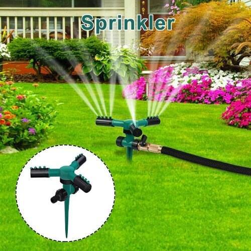 1PCS 360 Degree Circle Rotating Water Sprinkler Automatic Watering Garden Grass Lawn Sprinklers 3 Arm Grass Watering Nozzles