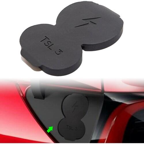 For Tesla Model 3 1pc Black Car Accessories Silicone Charging Port Cover European Version Only