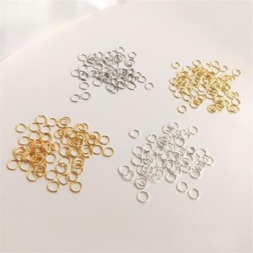 14K18K copper plated gold color welding closing ring manual DIY end connection ring welding single ring accessories