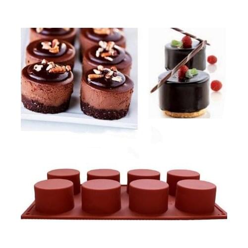 2pcs/pack 8 continuous cylindrical silicone soap mold handmade soap mold diy oval soap mold