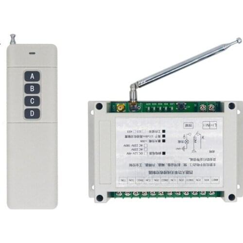 220 Volt Multi-Channel Remote Pump Motor Lighting Controller High Power Wireless Remote- Controller Through Wall