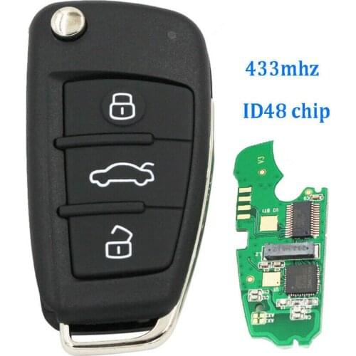 3 Buttons Car Keyless Entry Smart Remote Key 315Mhz 434Mhz ID48 Chip for Audi Q3 A1 Car Full Semi Intelligent Smart Key