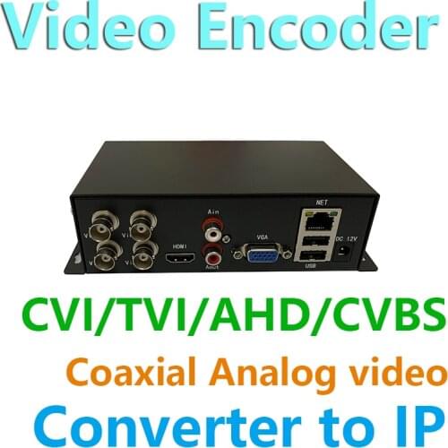 4ch cctv video encoder Analog to network surveillance video converter video server ahd cvi cvbs converter to ip