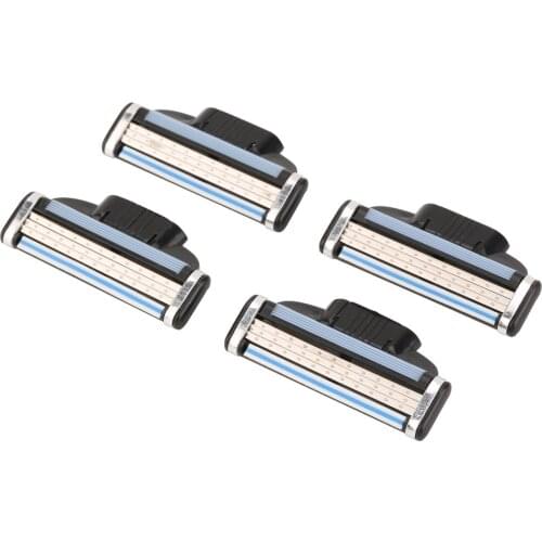 4Pcs Mens Safety Razor Blades Face Care Shaving Blades Manual Shaving Cassette For Mache 3, Support Dropshipping