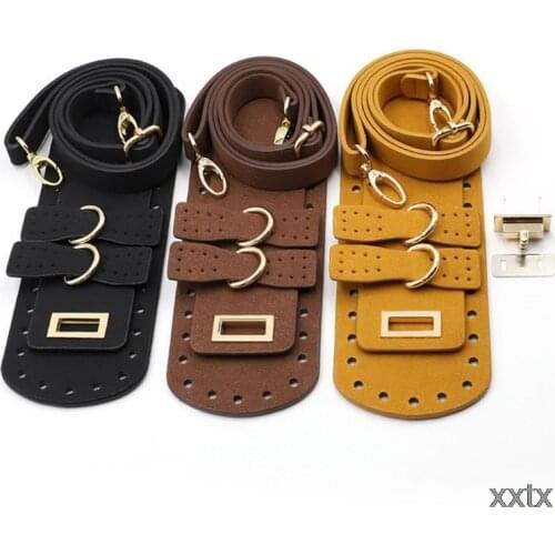 5Pcs/Set Faux Leather Shoulder Bag Sewing Accessories for DIY Hand-Woven Handbag