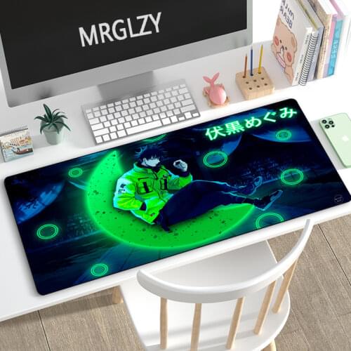 MRGLZY Anime Large Mouse Pad Jujutsu Kaisen Megumi MousePads Computer Gaming Peripheral Accessories Multi-size Desk Mat for LOL