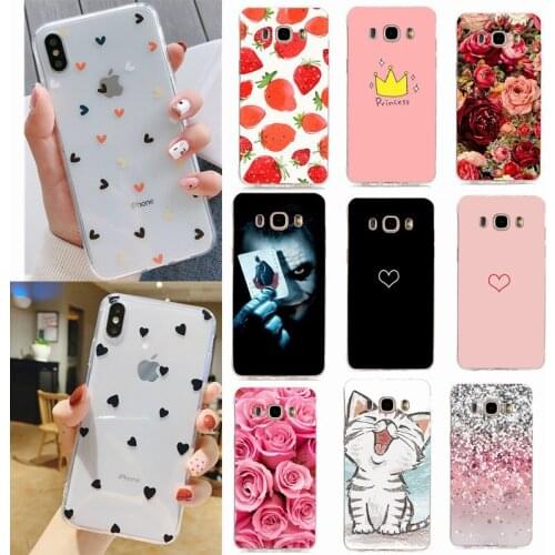 Case For Samsung Galaxy J5 2016 Phone Cases Silicon Cover For Samsung J3 A3 A5 2016 A5 2017 Clear Heart Daisy Soft Phone Cover