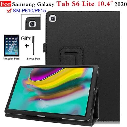Slim Flip Coque for Samsung Galaxy Tab S6 Lite 10.4 SM-P610 P615 Case Smart Auto Sleep PU Kickstand for Samsung P610 P615 Cover