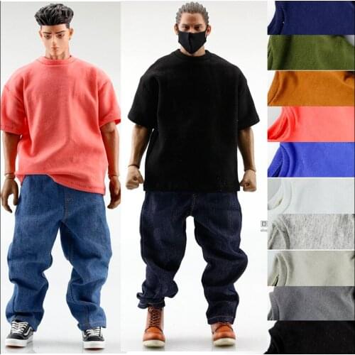 FA010 1/6th Trendy Soldier Multicolor Optional Hip Hop Loose Large Size T-shirt