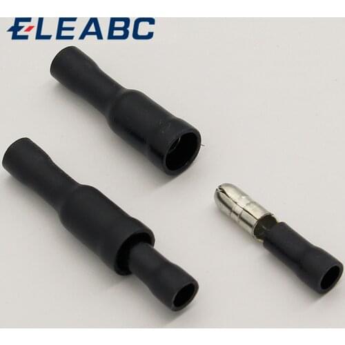 Hot 50 X Black Male Female Bullet Connector Crimp Terminals Wiring