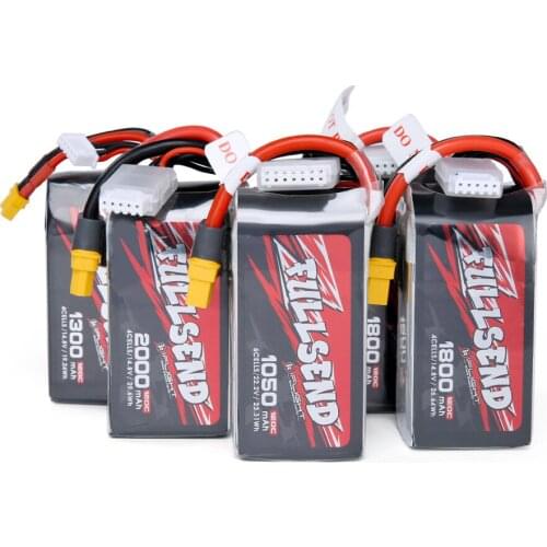 IFlight Fullsend 1050mah 1800mah 2000mAh 120C Lipo Battery 4S 6S Lithium XT30 XT60 Plug for RC FPV Racing Drone Frame Kit Parts