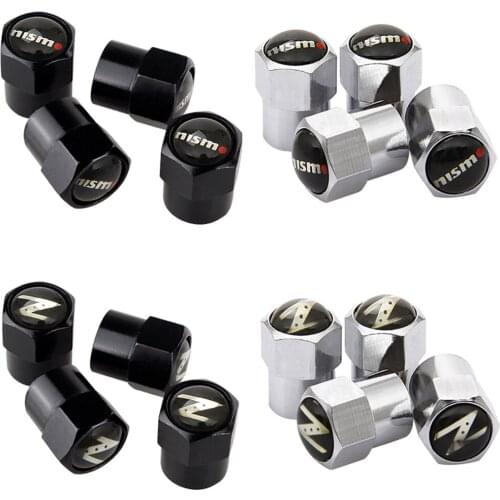 Car Wheel Tire Valve Stem Caps Stickers Car Accessories For Nissan Juke Tiida Qashqai X-Trail Note Altima Murano Xterra Almera