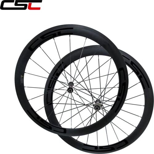 CSC 1506g 23mm Width 50mm Clincher Straight Pull Carbon Bicycle Wheelset AS511SB FS522SB hub Road bike wheels + sapim cx ray